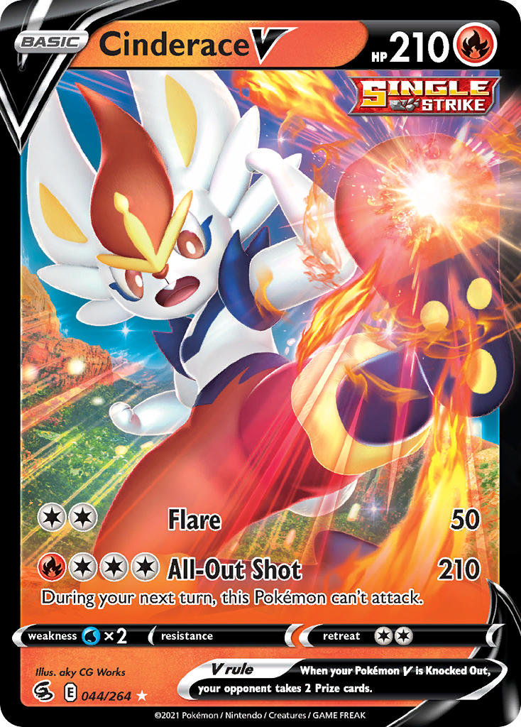 Cinderace V #044/264 Fusion Strike 2021 Near Mint