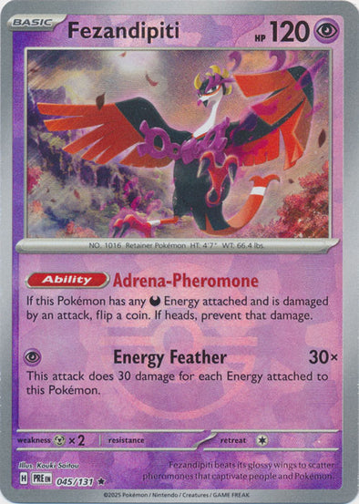 Fezandipiti 2025 Prismatic Evolutions Prismatic Evolutions #045/131 Near Mint