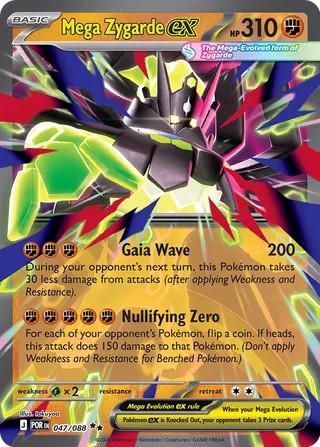 Mega Zygarde ex #047/088 Orden Perfecto Casi Nuevo