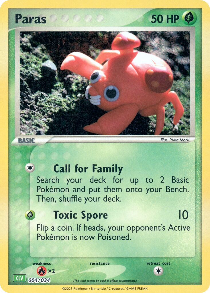 Paras #004/034 Pokemon TCG Classic 2003 Near Mint