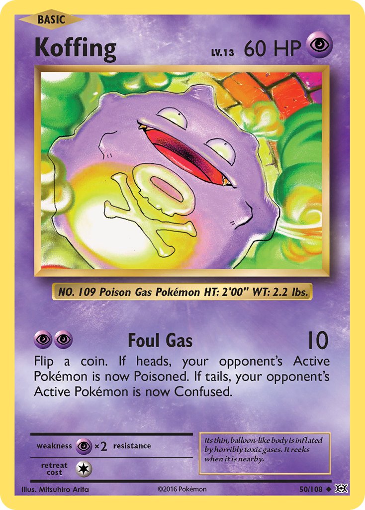 Koffing 2016 Evolutions Evolutions #50/108 Moderately Played