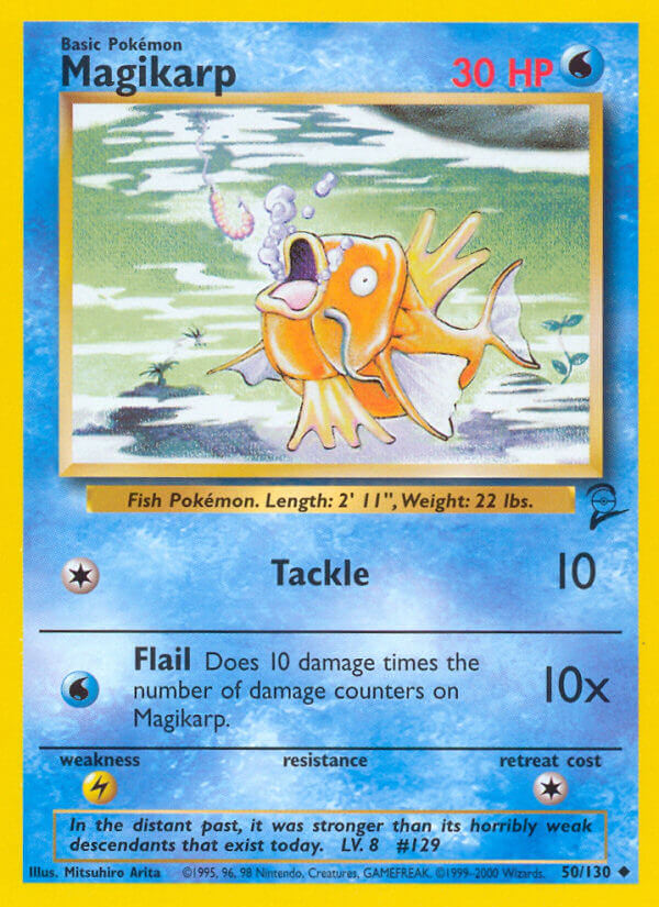 Magikarp 2000 Base Set 2 #50/130 Trading Card Near Mint