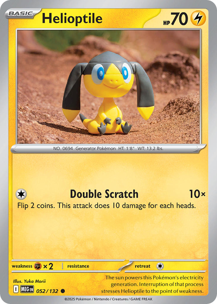 Helioptile 2025 Mega Evolution Mega Evolution #052/132 Near Mint