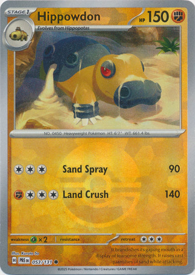 Hippowdon 2025 Evoluciones Prismáticas Evoluciones Prismáticas #053/131 Casi Nuevo