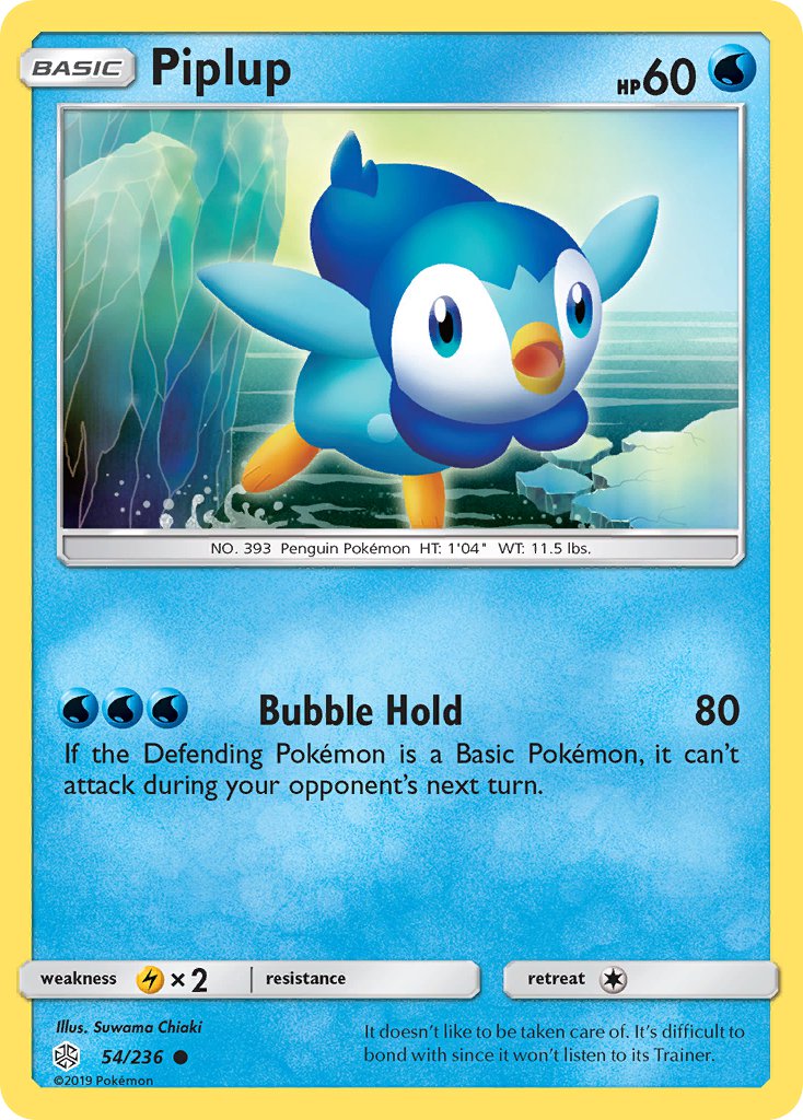 Piplup #54/236 Cosmic Eclipse 2019 Near Mint