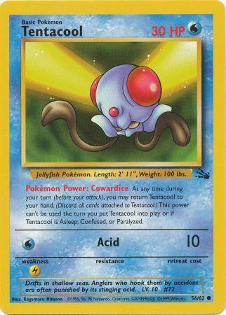 Tentacool 1999 Fossil Unlimited #56/62 Trading Card Near Mint