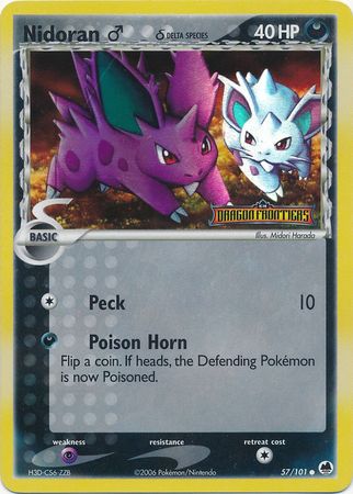 Nidoran Macho 2006 EX Dragon Frontiers EX Dragon Frontiers #57/101 Casi Nuevo