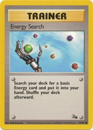 Energy Search 1999 Fossil Unlimited #59/62 Trading Card Moderately Played