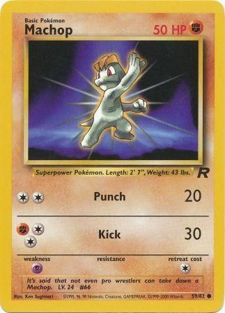 Machop 2000 Team Rocket Unlimited #59/82 Trading Card Near Mint