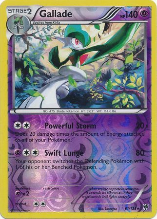 Gallade 2013 Plasma Storm Plasma Storm #61/135 Lightly Played