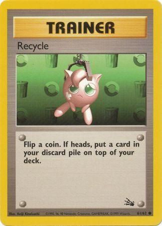 Recycle 1999 Fossil Unlimited #61/62 Trading Card Near Mint