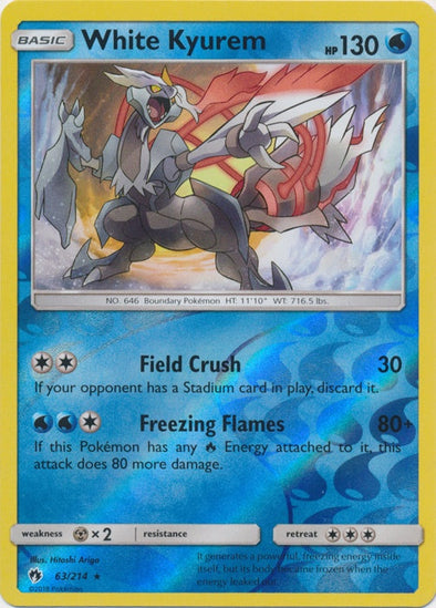 Kyurem Blanco 2018 Truenos Perdidos Truenos Perdidos #63/214 Jugado Levemente