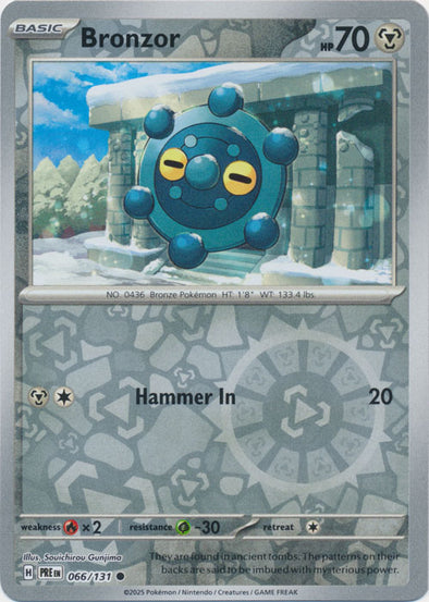 Bronzor 2025 Evoluciones Prismáticas Evoluciones Prismáticas #066/131 Casi Nuevo