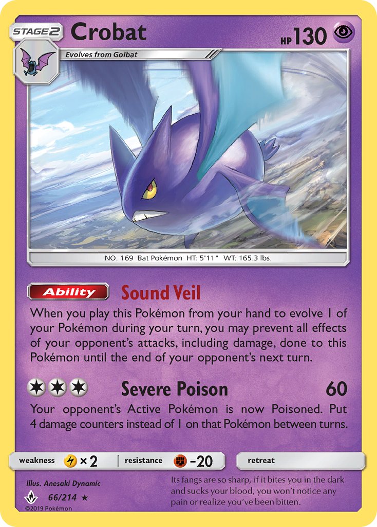 Crobat 2019 Lazos Indestructibles Lazos Indestructibles #66/214 Casi Nuevo