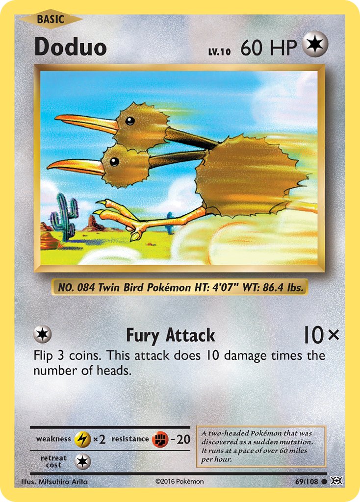 Doduo 2016 Evoluciones Evoluciones #69/108 Jugado Moderadamente