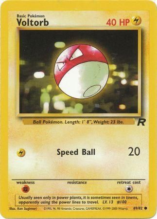 Voltorb 2000 Team Rocket Unlimited #69/82 Trading Card Near Mint