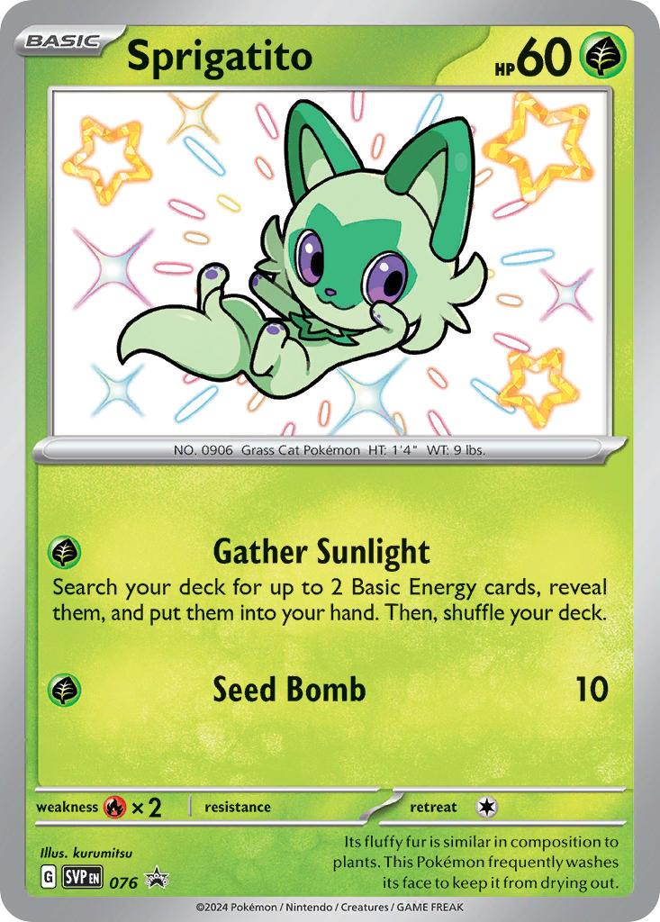 Sprigatito #076 SVP Black Star Promo 2024 Near Mint