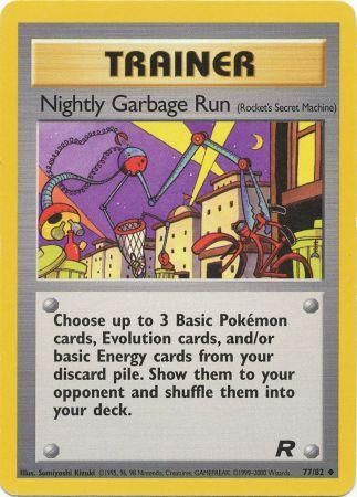Nightly Garbage Run 2000 Team Rocket Unlimited #77/82 Trading Card Near Mint