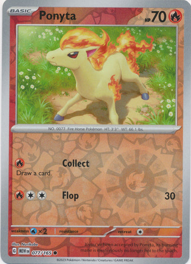 Ponyta 2023 151 151 #077/165 Near Mint