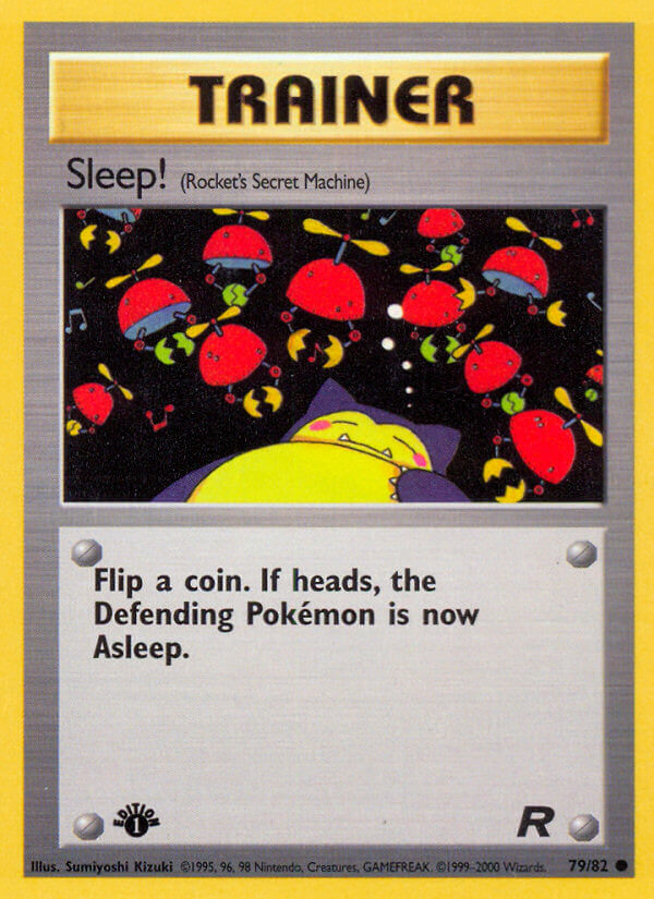 Sleep! 2000 Team Rocket 1st Edition #79/82 Trading Card Near Mint
