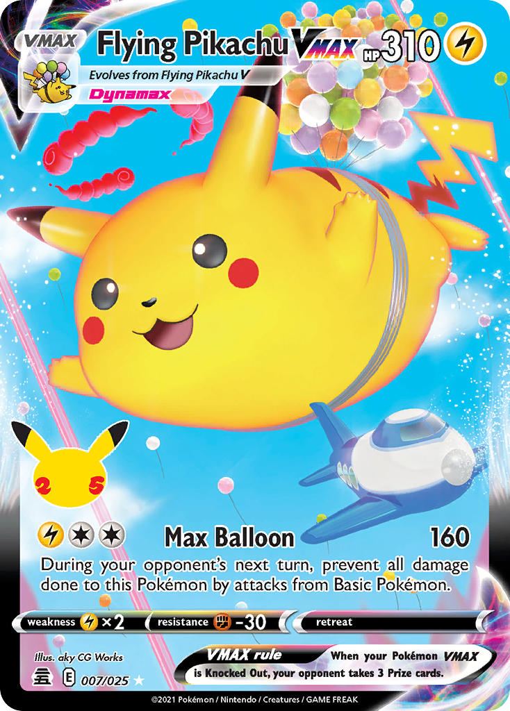 Flying Pikachu VMAX #007/025 Celebrations 2021 Near Mint
