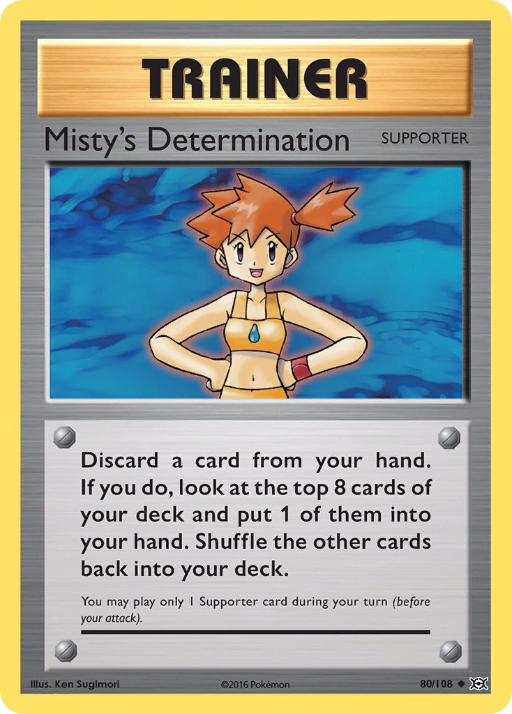 Determinación de Misty 2016 Evoluciones Evoluciones #80/108 Moderadamente Jugada