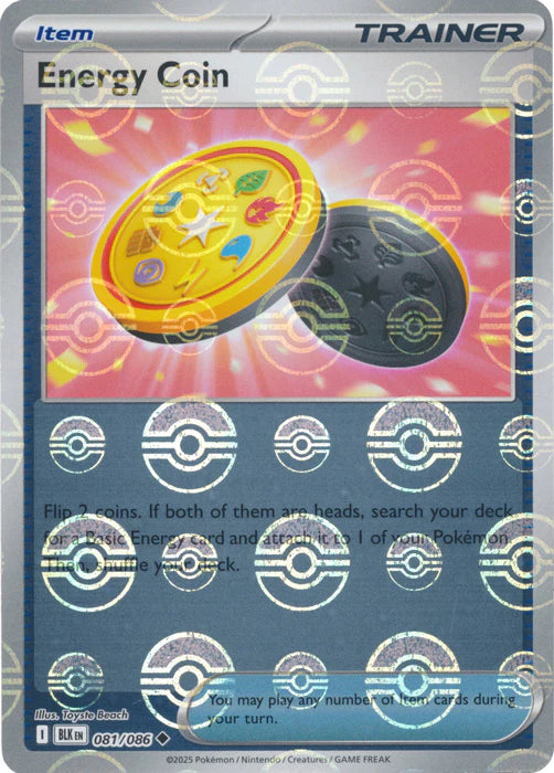 Energy Coin #081/086 Black Bolt 2025 Near Mint