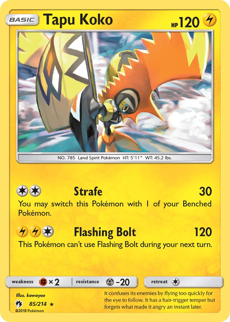 Tapu Koko 2018 Truenos Perdidos Truenos Perdidos #85/214 Casi Nuevo