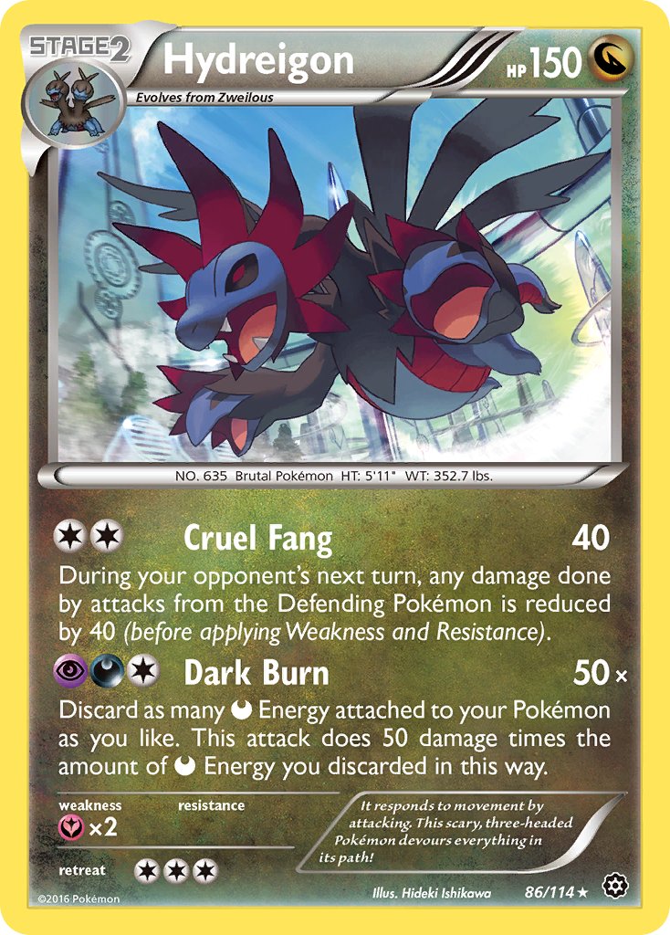 Hydreigon 2016 Cerco de Vapor Cerco de Vapor #86/114 Moderadamente Jugada