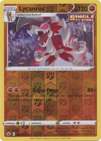 Lycanroc n.º 087/198 Reinado Helado 2021 Casi Nuevo