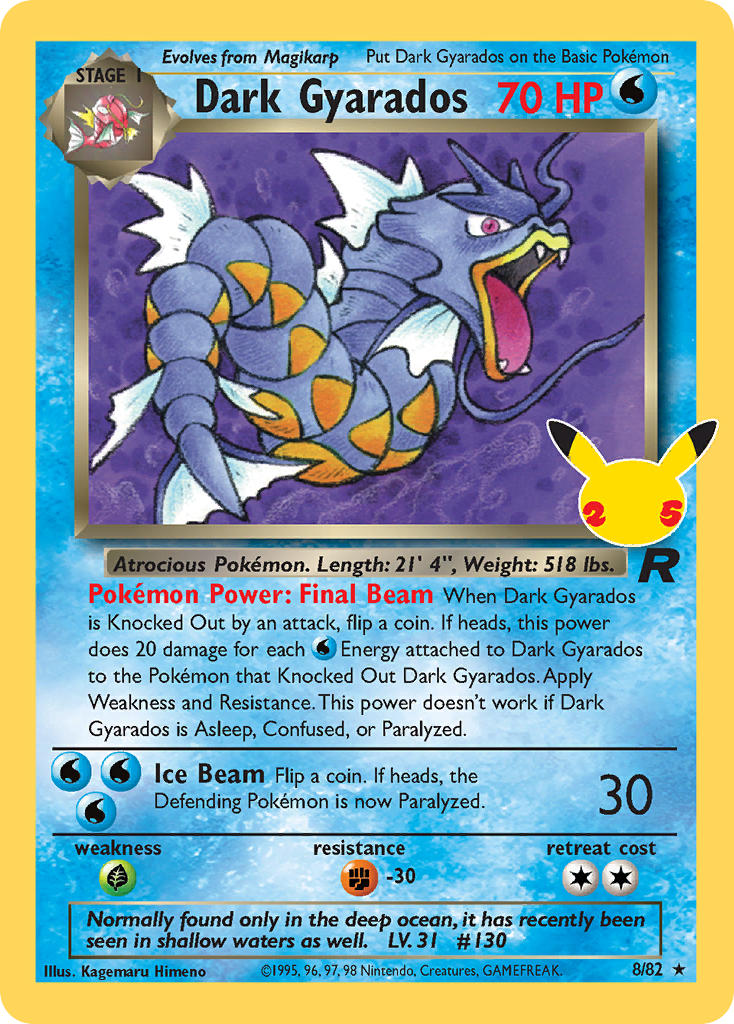 Gyarados Oscuro Celebraciones 2021 Celebraciones #8/82 Casi Nuevo