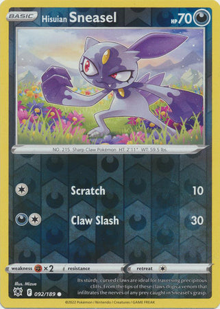 Hisuian Sneasel #092/189 Astral Radiance 2022 Near Mint