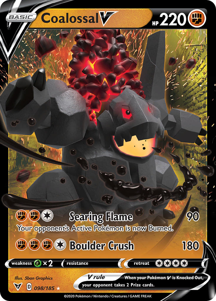 Coalossal V #098/185 Vivid Voltage 2020 Near Mint