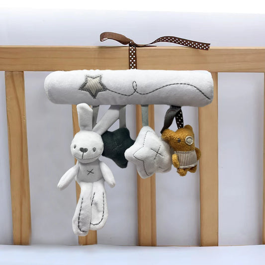 Peluche Colgante Conejito 2025 – Sonajero Suave para Bebés, Juguete Multifuncional para Cochecito y Cuna, Juguete Sensorial para Bebés y Regalo de Baby Shower