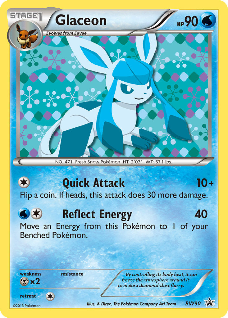 Glaceon 2013 BW Black Star Promo BW Black Star Promo #BW90 Moderately Played