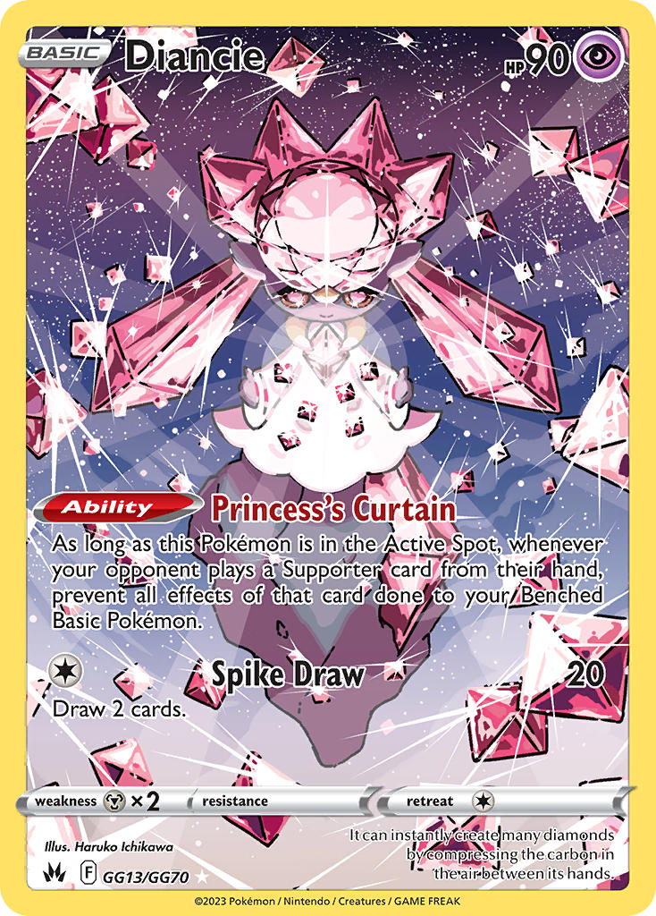 Diancie #GG13/GG70 Crown Zenith 2023 Near Mint
