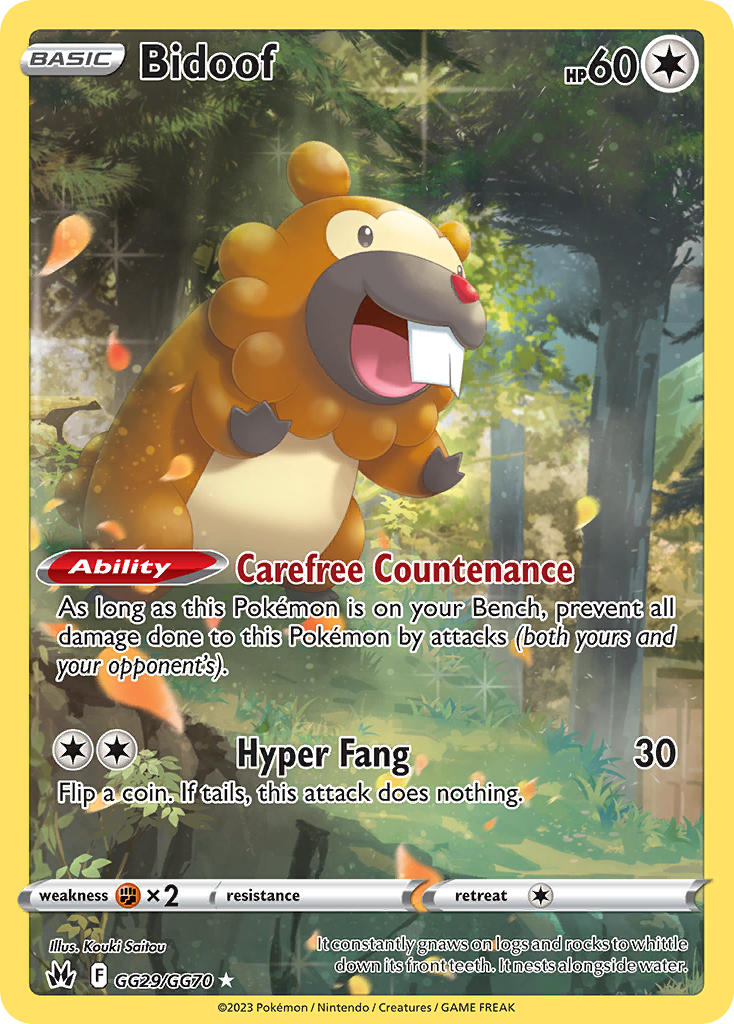 Bidoof 2023 Cenit Supremo Cenit Supremo #GG29/GG70 Casi Nuevo
