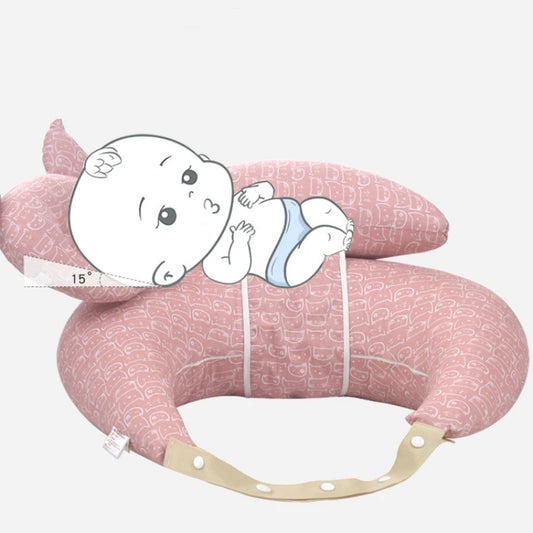 Almohada multifunción de lactancia para bebé con correa para el hombro – Almohada suave de alimentación y soporte de cabeza para recién nacidos con diseño de dibujos animados
