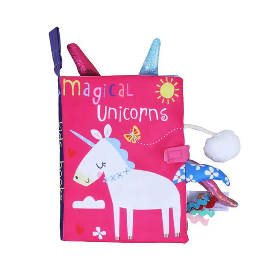Juguete Libro de Aprendizaje de Tela para Bebés – Libro Sensorial de Tela para Educación Temprana para Bebantes de 0 a 36 Meses con Papel Sonoro, Sonajero de Cola, Actividad Interactiva de Rompecabezas para Padres e Hijos para Niños Pequeños