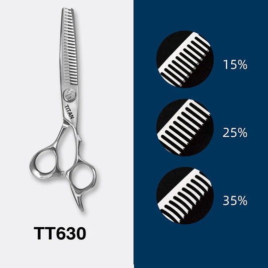 Tijeras Profesionales de Peluquería Titan de 6 Pulgadas – Tijeras de Corte de Pelo para Barbero para Salón y Herramientas de Peluquería | Tijeras de Estilismo de Acero Inoxidable