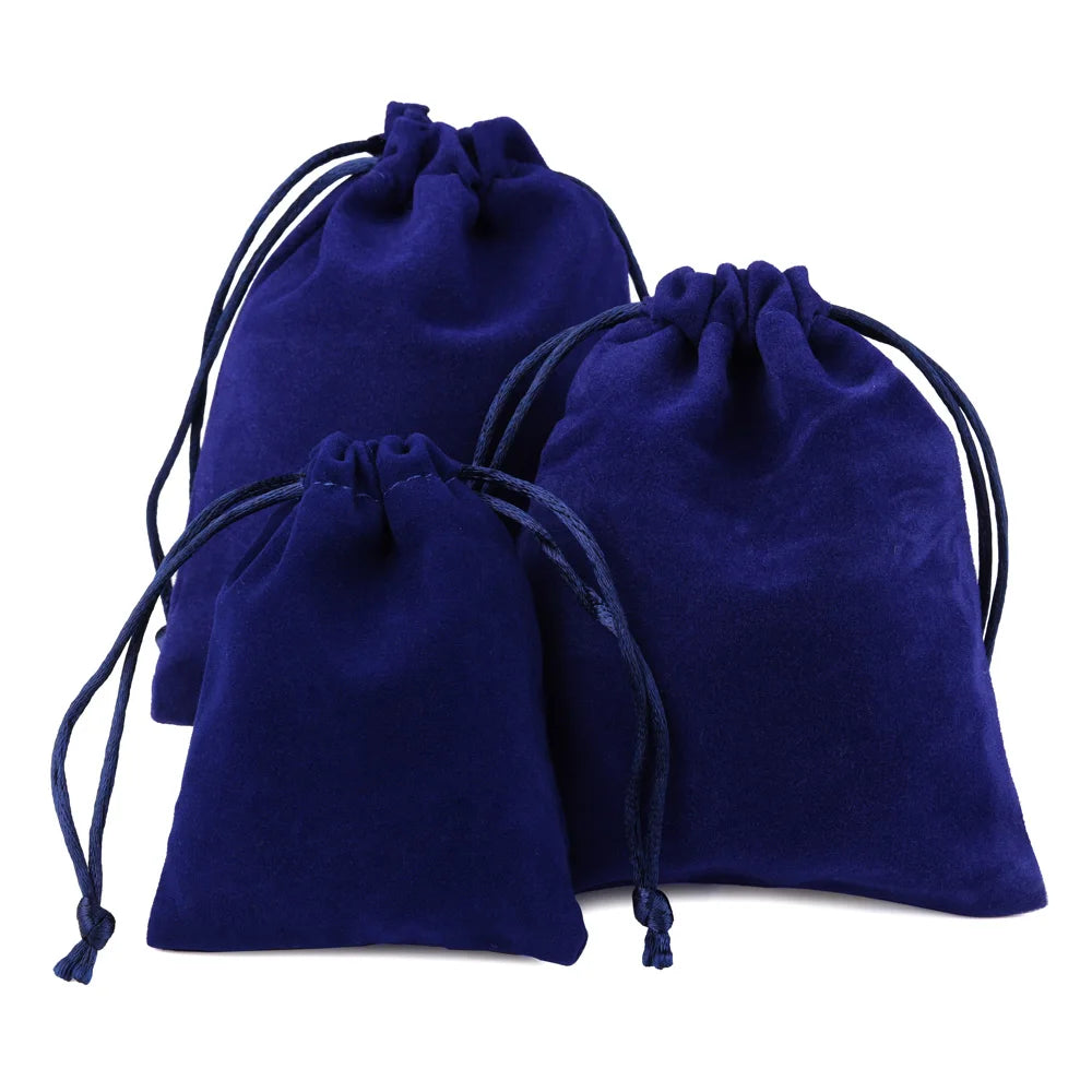 Sachets Cadeaux en Velours (10 pièces) – Pochettes Souples pour Bijoux (Bagues, Boucles d'Oreilles, Colliers), Petits Cadeaux, Faveurs de Mariage et Emballages de Noël