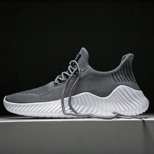 Zapatillas Blancas Casuales para Hombre – Calzado Deportivo Transpirable y Ligero para Caminar, Modernas Zapatillas de Gimnasio con Tallas Grandes
