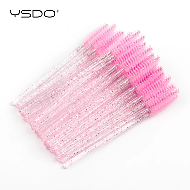 5/50 brosses à cils – Brosses à mascara jetables, outils d'extension de faux cils, brosses applicateurs de type goupillon pour le maquillage, la beauté et les cosmétiques