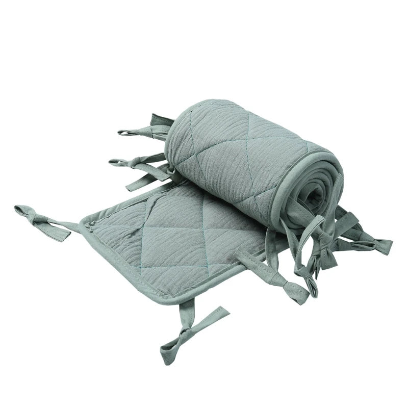 Protège-barreaux de lit en coton – Protection douce anti-morsure pour clôture de lit de bébé et barrière de sécurité