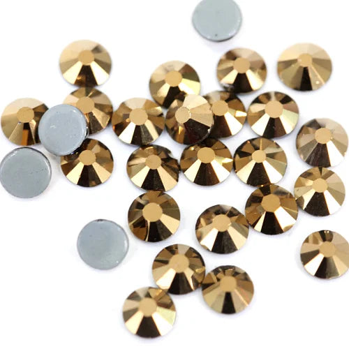 Set de diamantes de imitación de fijación en caliente de 1440 piezas – Piedras de cristal brillante de base plana para decoración de uñas, ropa y manualidades