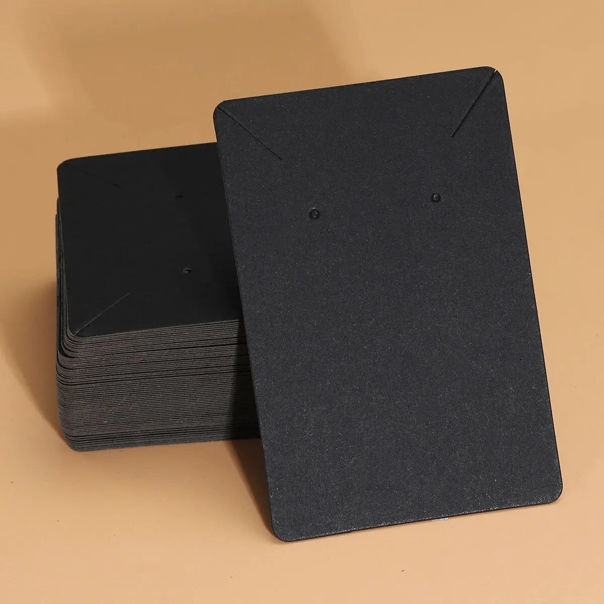 50PCS 6×9cm Blank Kraft Jewelry Display Cards for Necklaces, Earrings, Ear Studs & Jewelry Packaging