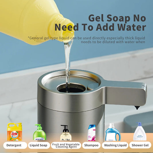 Dispensador automático de jabón sin contacto de 270 ml – Dispensador de jabón líquido con sensor infrarrojo inteligente de acero inoxidable 304 para cocina y baño