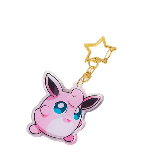 Llavero acrílico de Pokémon – Gengar, Ditto, Mewtwo, Jigglypuff y colgante de bolso con personaje, regalo coleccionable