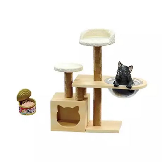 Rement Mi vida diaria con gatos, escena en miniatura, caja ciega - Figuras coleccionables de modelos de simulación lindos, decoración de escritorio y regalo de cumpleaños