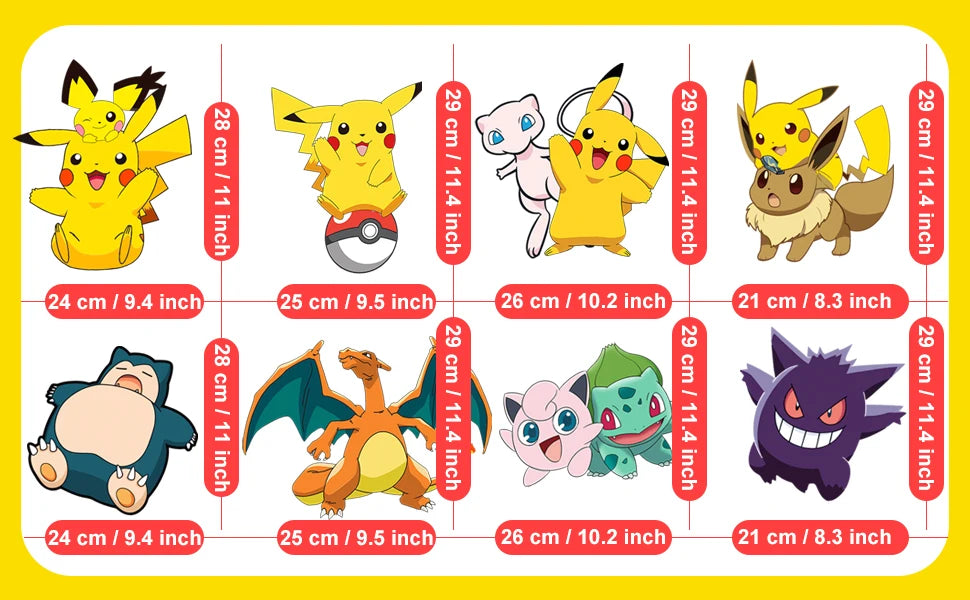 Pokémon Yard Signs Set – 8PCS Party Outdoor Decorations with Stakes (Birthday & Event Decor)